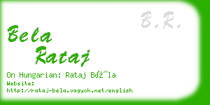 bela rataj business card